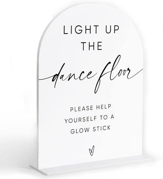 Let Love Glow Sign Wedding, White Arch Acrylic Sign, Wedding Dance Floor Props, Bridal Shower Decor, Engagement Party Decor, Centerpiece Table Decorations Party for Bride and Groom-15