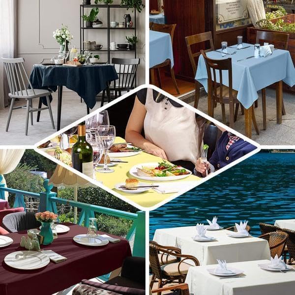 Efavormart 70" Square Linens Hunter Emerald Green Wholesale Linens Polyester Square Linen Tablecloth for Wedding Party Restaurant