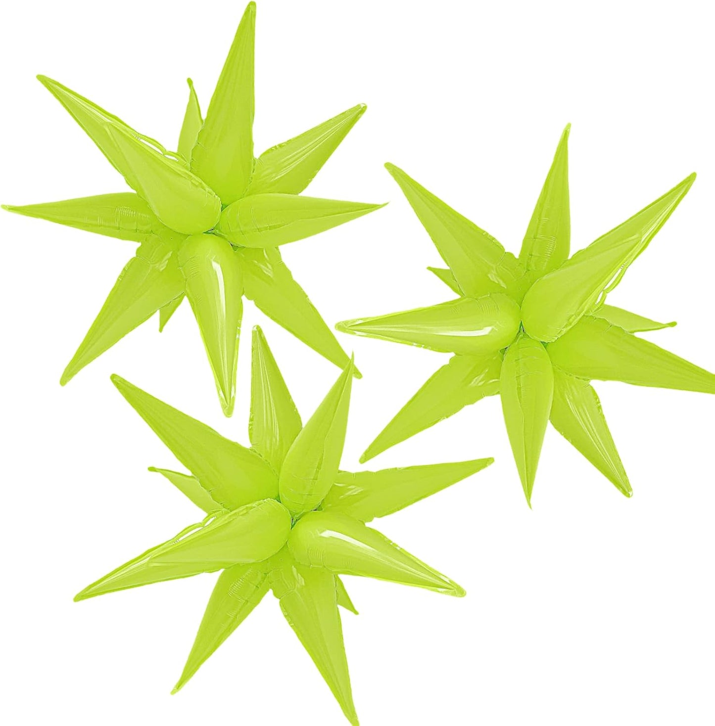 3pcs 26inch macaron green Star foil balloons.macaron green Explosion star burst star balloon-Spike cone balloon for birthday party decorations,wedding,Bachelor party