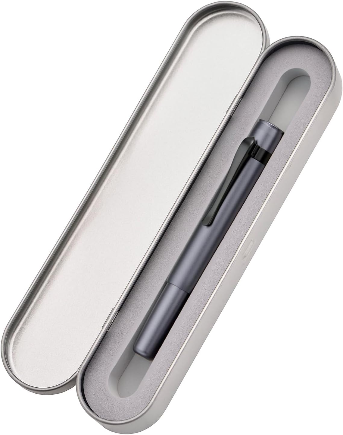 Hongdian M2 Black Forest Mini Fountain Pen, Long Blade Nib & Sleek Shape Aluminium Short Pocket Travel Pen (Space Gray)