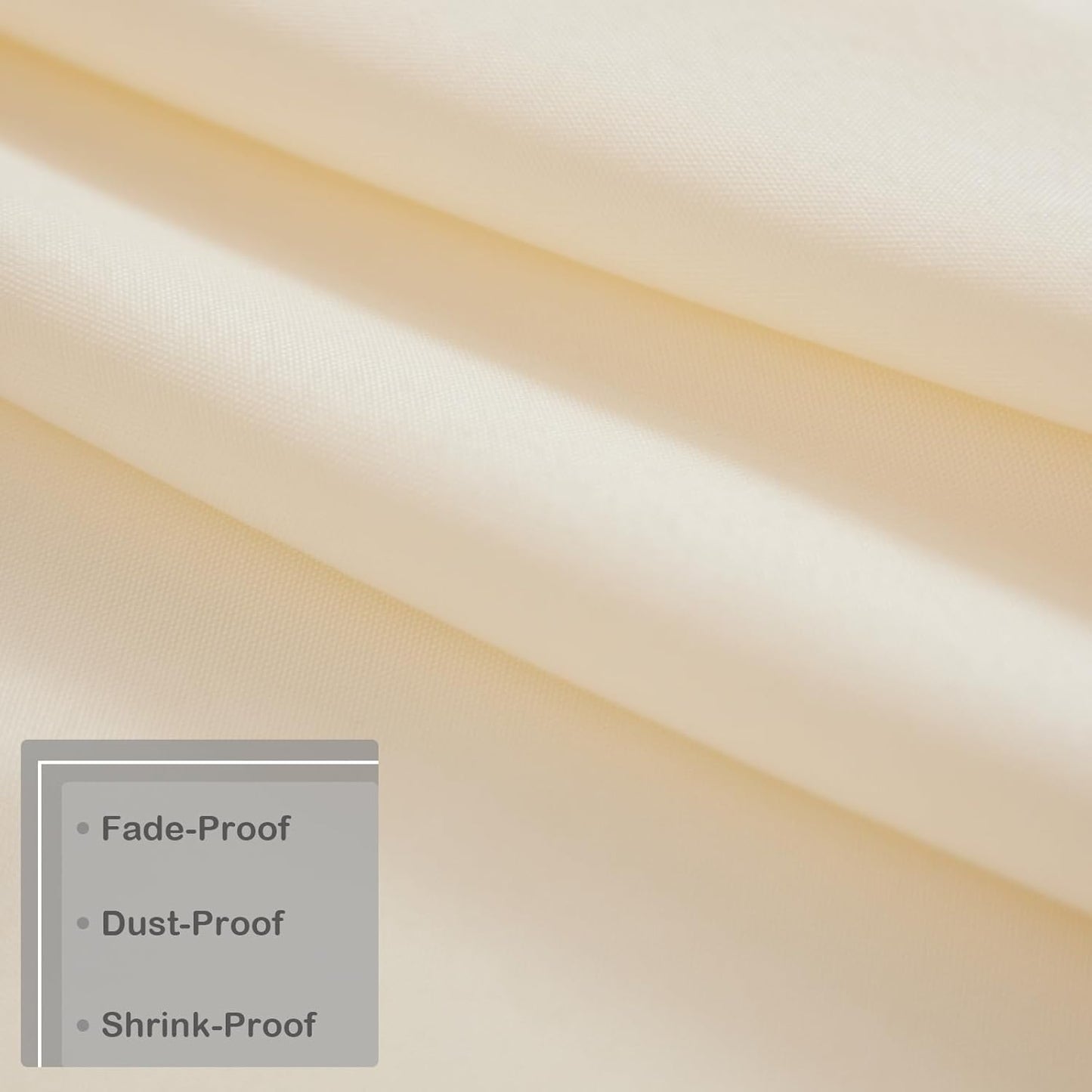 Small Square Beige Tablecloth 24 x 24 Inch Polyester Fabric Washable Table Cover Decorative Wrinkle Resistant Solid Color Table Cloth for Nightstand Party Wedding Camping