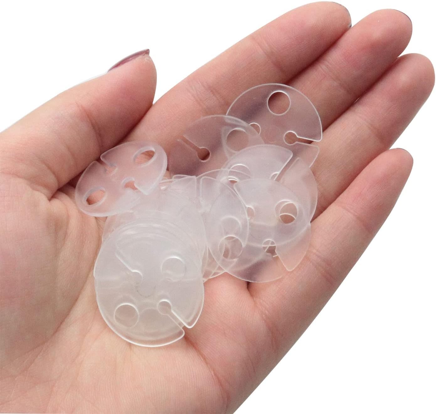 Balloon Clips DGBRSM 50pcs White Round Plastic Balloon Clips Wedding Party Christmas Birthday Accessories for Quick Knotting (23x2mm)