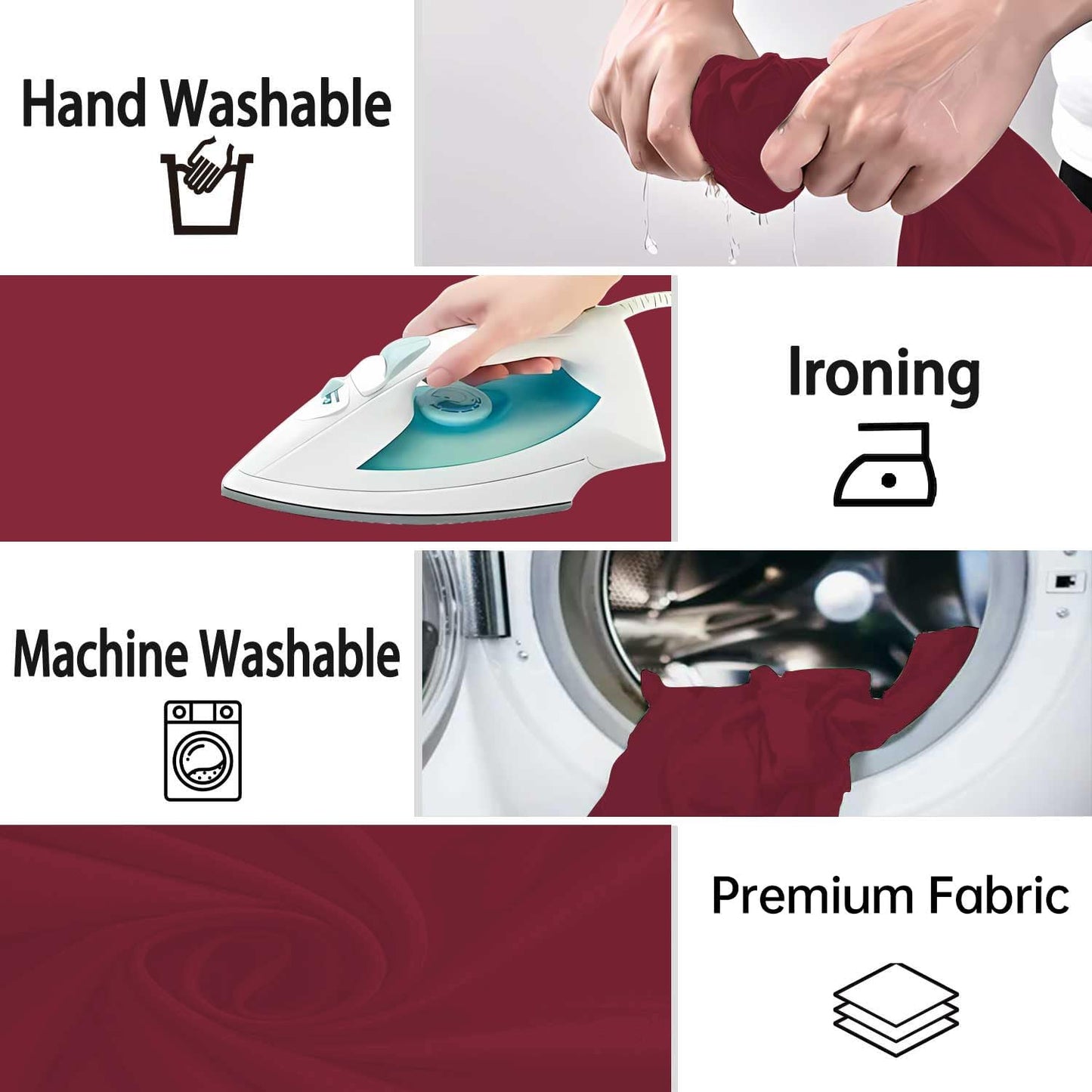 Wine Red Photography Backdrop for Photoshoot, Photo Backdrop Curtain, Perfect Wine Red Backdrops for Party Portrait Photoshoots Video Studio 5FTx7FT