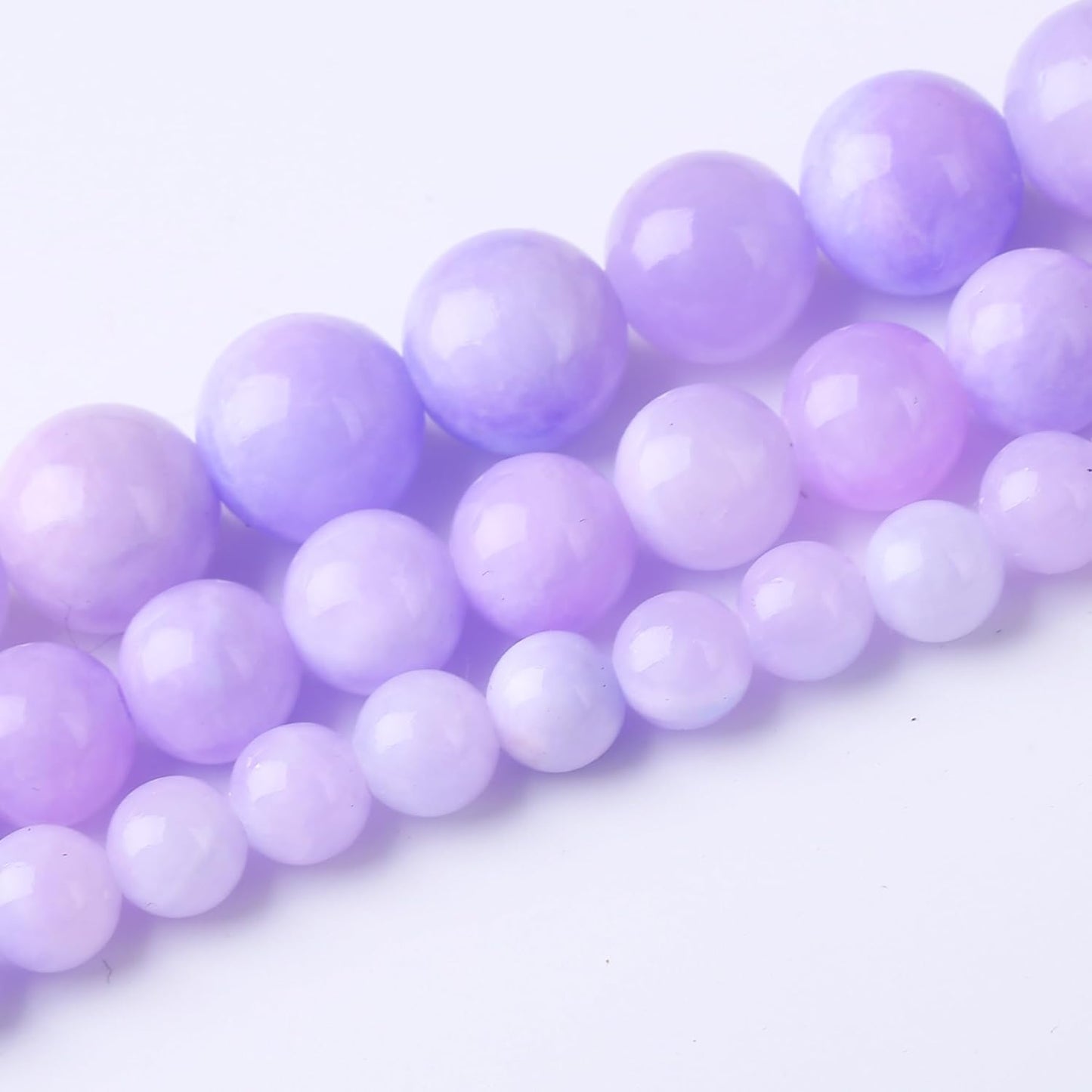 Purple Persian Jade Stone Beads Gemstone Round Crystal Energy Jade Beads Stone Beads for Jewelry Making DIY Bracelet Necklace Jewelry Making 1 Strand 15.5inch 35PCS 10MM