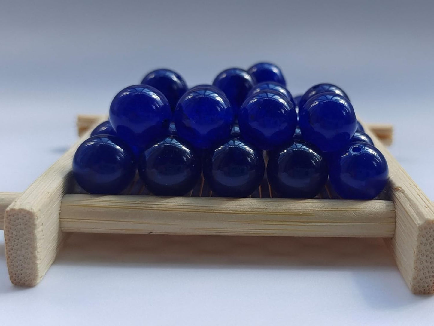 Stone Beads 6mm 140pcs Dark Blue Chalcedony Beads Round Loose Gemstones Beads for Bracelet Necklace Jewelry Making (6mm, 60631 Dark Blue Chalcedony)