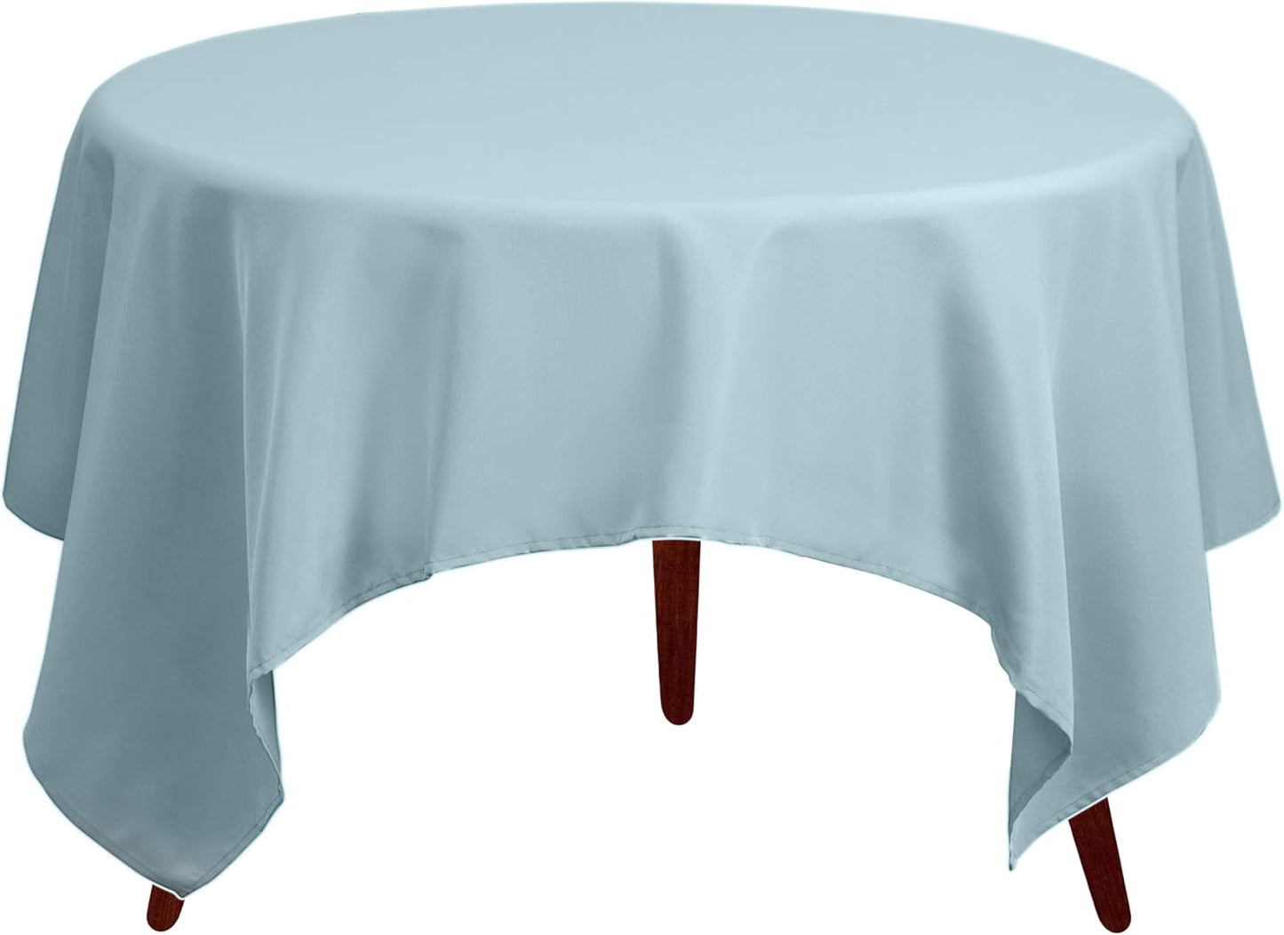 Gee Di Moda Square Tablecloth - 70 x 70 Inch Baby Blue Table Cloth for Medium Square or Round Tables - Heavy Duty Washable Fabric - for Buffet Table, Holiday Party, Dinner, Wedding & Baby Shower