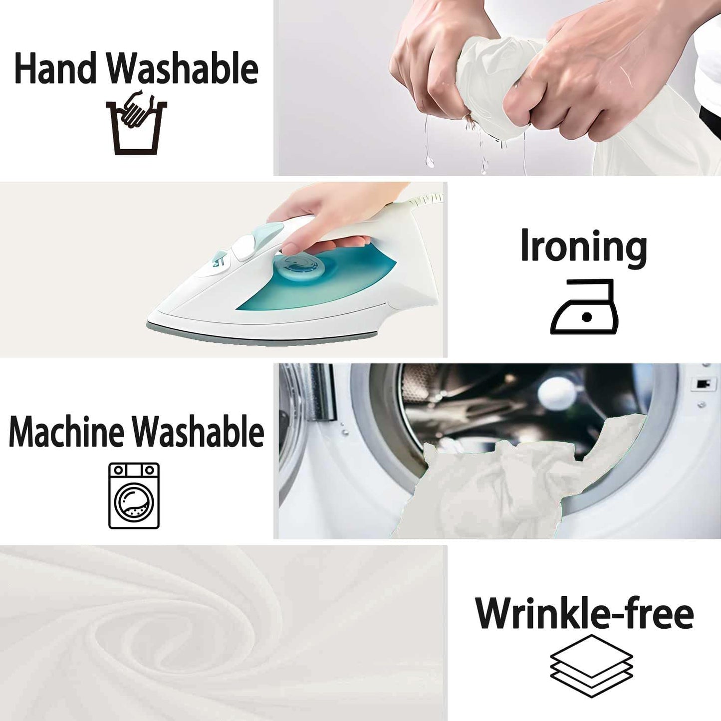 Ivory Photography Backdrop for Photoshoot, Photo Backdrop Curtain, Perfect Ivory Backdrops for Party Portrait Photoshoots Video Studio 5FTx7FT