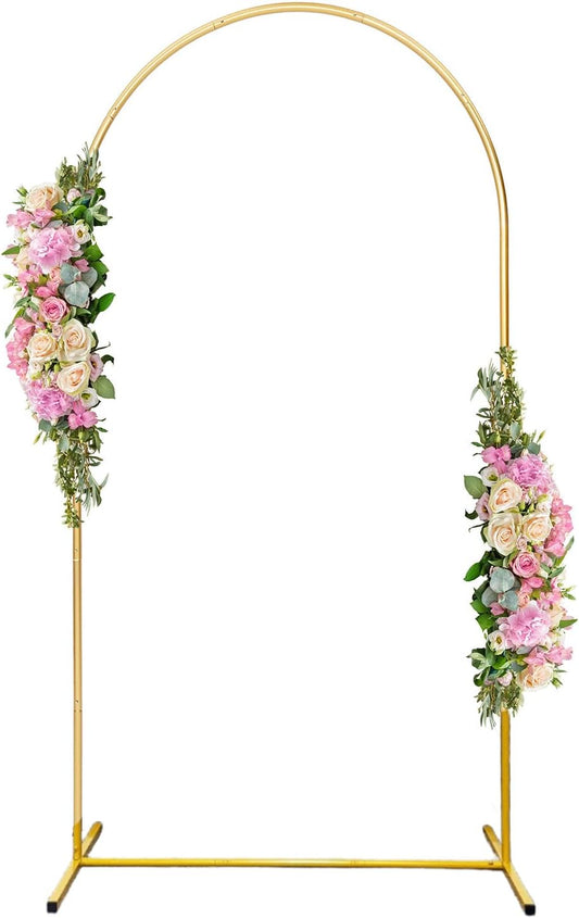 Wedding Arch Backdrop Stand Chiara Backdrop Stand 6.6 x 3.3 FT Wedding Arches for Ceremony Golden Arch Wall Bridal Archway Metal Party Decoration