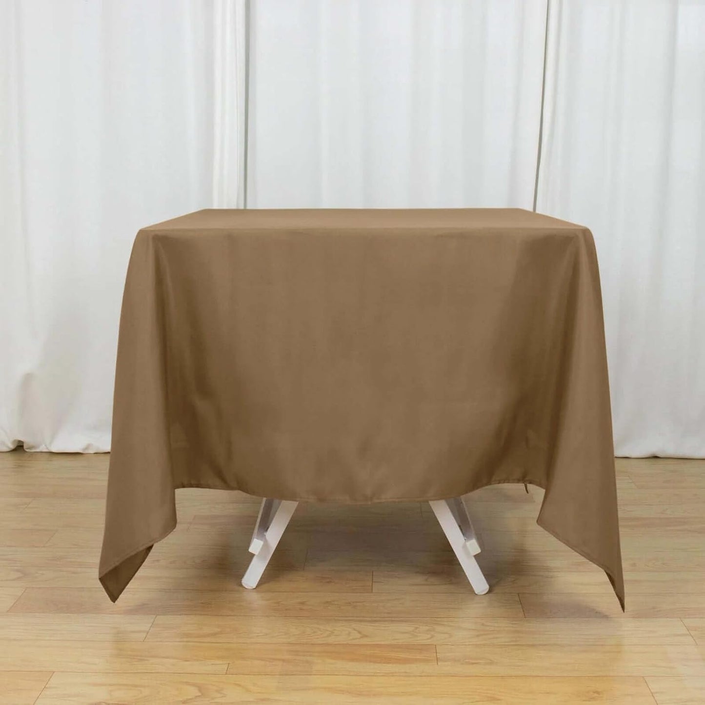 Efavormart 70" Square Linens Taupe Wholesale Linens Polyester Square Linen Tablecloth for Wedding Banquet Party Restaurant