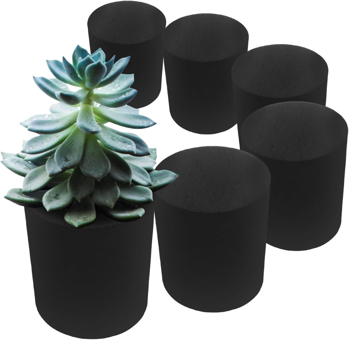 XCEL Floral Foam Blocks - Reusable, Weather Resistant Foam - Perfect for Fresh & Artificial Flower Arrangements, Crafts, Planter Boxes, Home Decor & More - 10-Pk, Black (3” x 3”, Round)