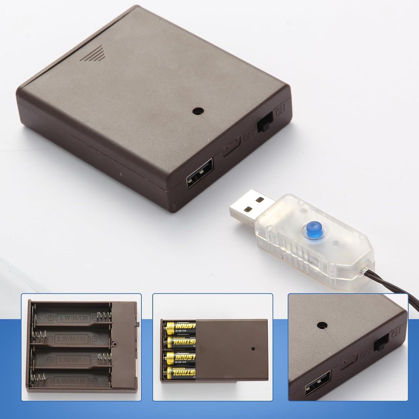 MENCH Branch Lights,6 Pcs Twig Light USB&Battery Powered 8 Flashing Modes by Remote Control.Branch Lights for Indoor, Light Up Decorations for Halloween Day and Christmas,Pure White