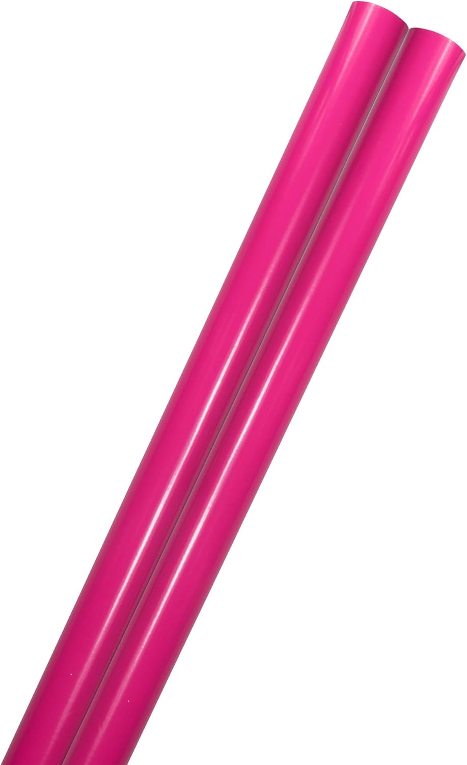 JAM Paper Gift Wrap - Glossy Wrapping Paper - 50 Sq Ft Total (30 in x 10 Ft Each) - Fuchsia - 2 Rolls/Pack