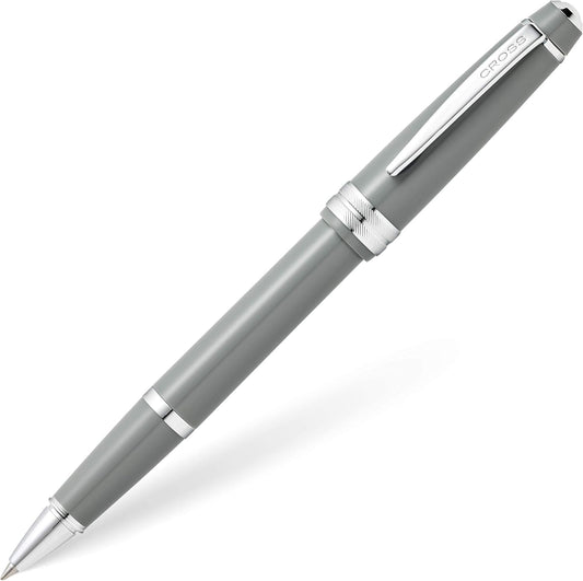 Cross Bailey Light Refillable Rollerball Pen Presented in a Everyday Gift Box - Medium Point, Black Ink, Polished Gray