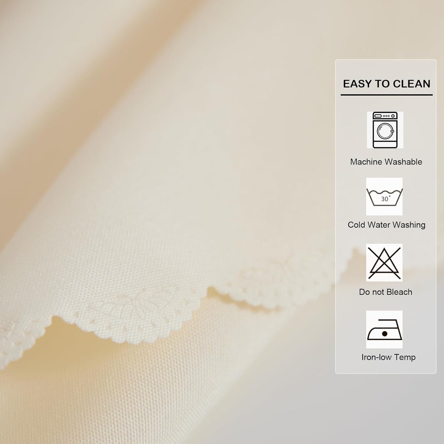 Small Square Beige Tablecloth 36 x 36 Inch Polyester Fabric Washable Table Cover Decorative Wrinkle Resistant Solid Color Table Cloth for Dining Party Wedding Camping