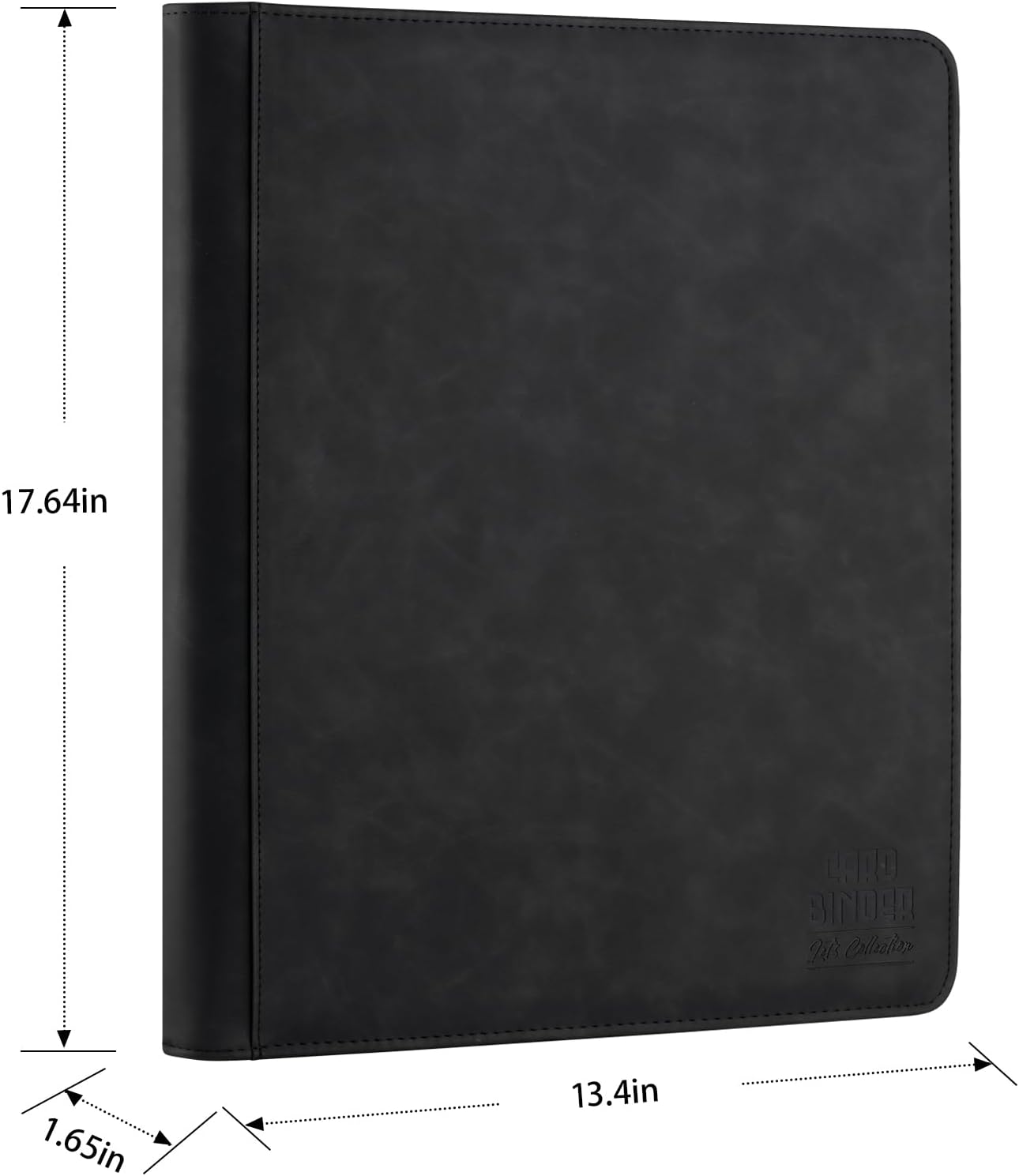 Premium Ringless Trading Card Binder - 1024 Capacity, 16 Side-Loading Pockets per Page, Archival Quality Protection & Anti-Slip Spine for TCG, MTG, Sports Cards (Black1)