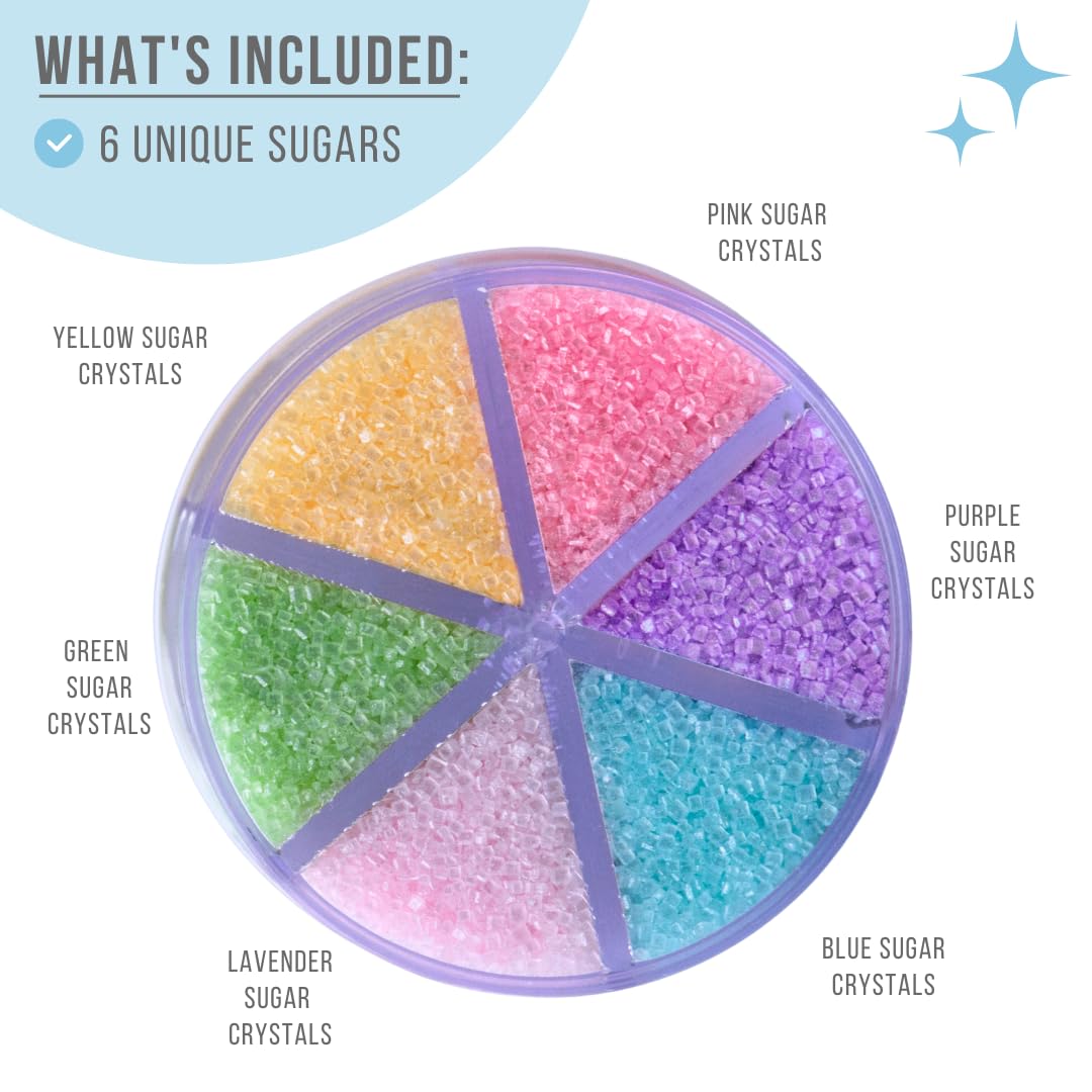 Sweets Indeed Sprinkles 6 Cell Edible Sprinkle Mix Jimmies Perfect for Cake Decorations Baking Ice Cream Cookies Cupcake Topper (Pastel)