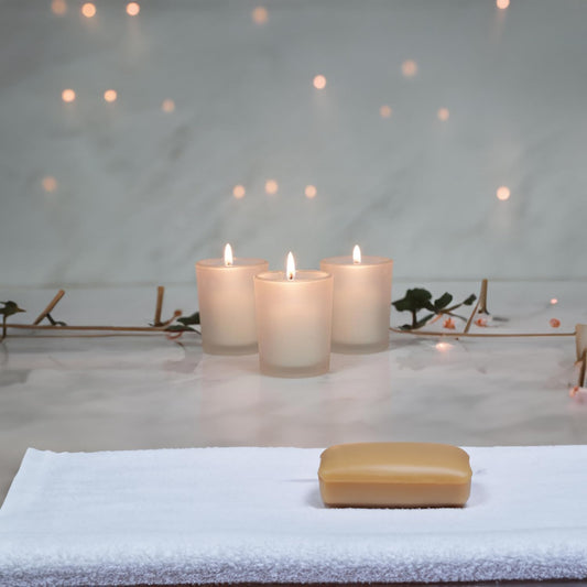 WGV Silver Speckled Tea Light Votive Candle Holder 2.2x2.75, Small Tiny Utility Cylinder Mercury Glass Vase, Home Accent Decor, 6 Pieces