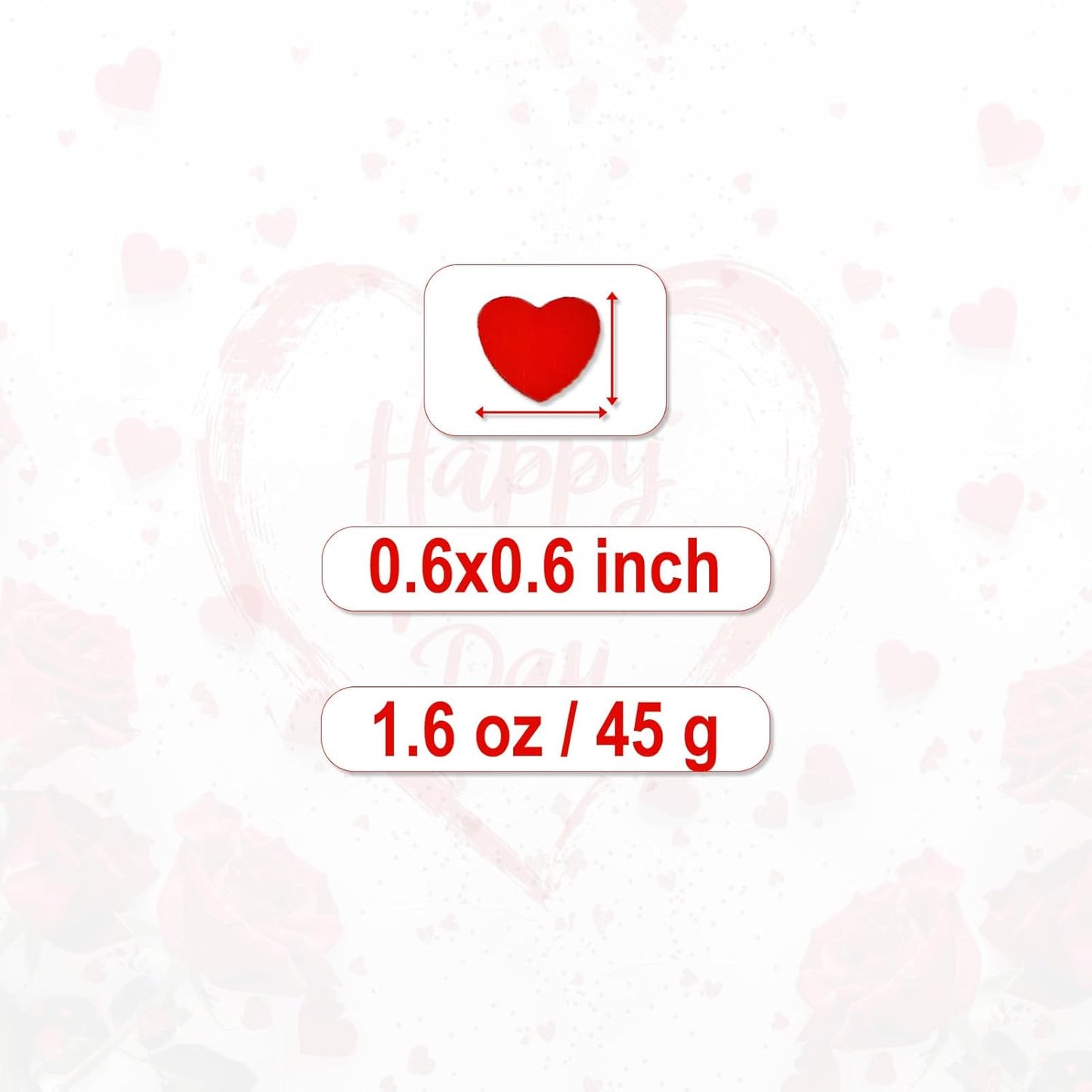 Red Heart Confetti – Shiny Foil Heart Table Scatter for Romantic Party Decorations, Wedding, Valentine's Day, Anniversary, Proposal & Love Celebrations Party Supplies 1200PCS