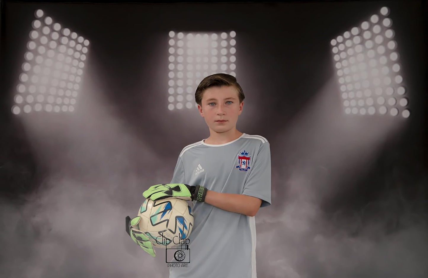 Kate 10x6.5ft Sports Stadium Photography Background Artistic Backdrop for Portrait Smoky Grey Spotlight Photo Background