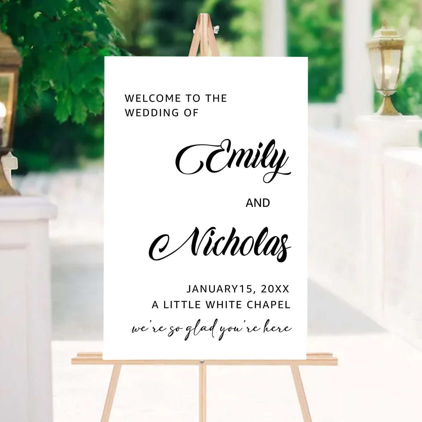 Personalized Wedding Welcome Sign Template, Modern Minimalist Reception Board, Editable Printable Wedding Sign