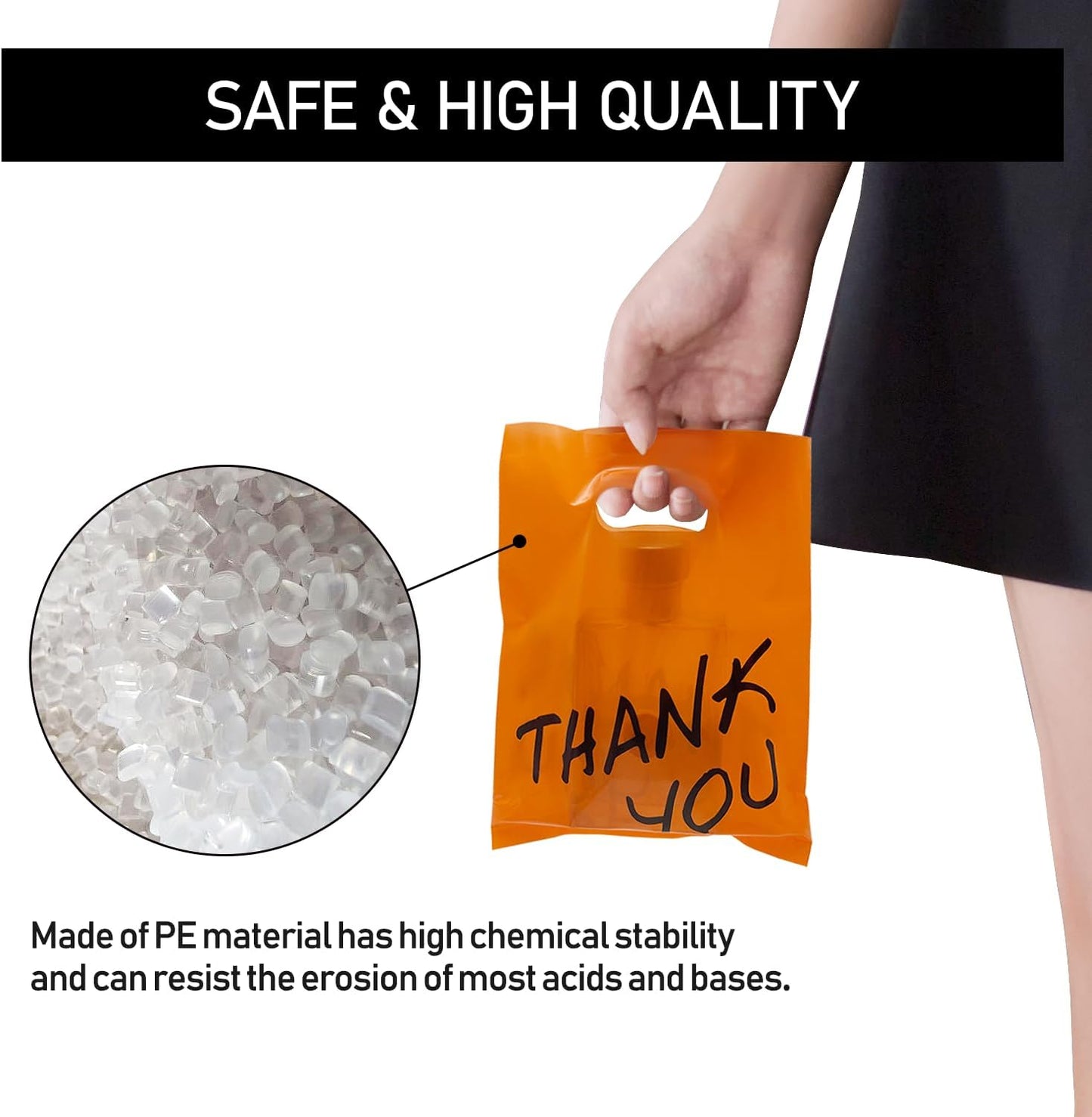 Goodie Bags, 100 PCS 6" x 8" Party Favor Bags, Thank You Bags, Small Gift Bags for Kids, Merchandise Bags for Small Business, Goody Bags for Weddings, Christmas, Halloween, Craft,10 Color