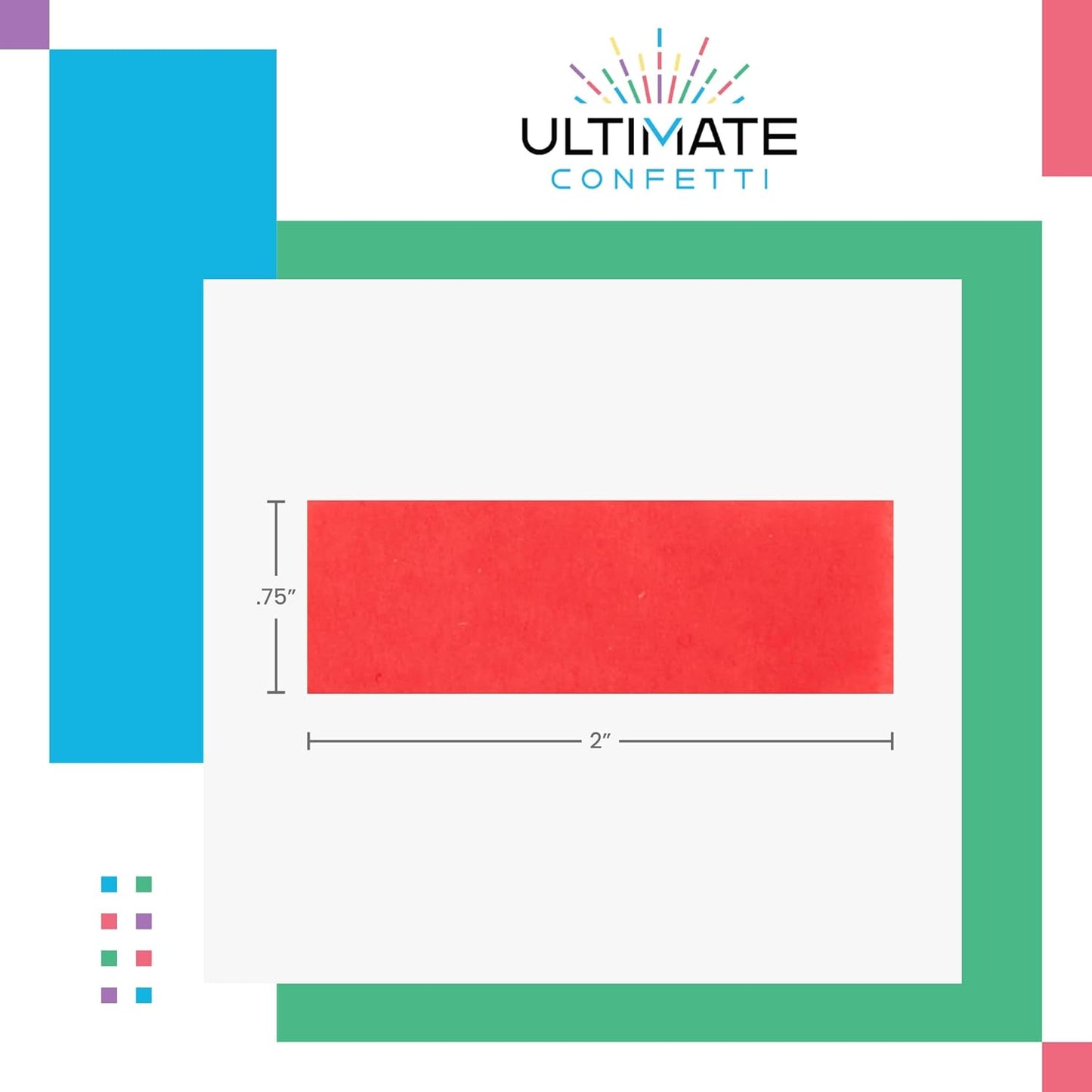 Red, White and Blue Biodegradable Confetti - Rectangular Flame-Resistant Tissue Paper Confetti for Cannon and Launcher use – Best for Gender Reveal, and Parties - 20 lb, 320 oz