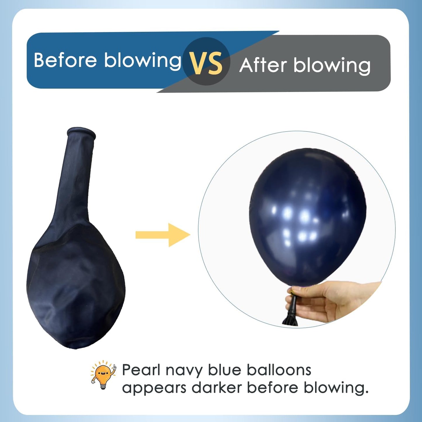 Blue White Silver Confetti Balloons, 50pcs 12 Inch Metallic Blue and Silver Balloons Clear White Confetti Latex Balloons for Birthday Wedding Anniversary Gender Revea Baby Shower Party Decorations