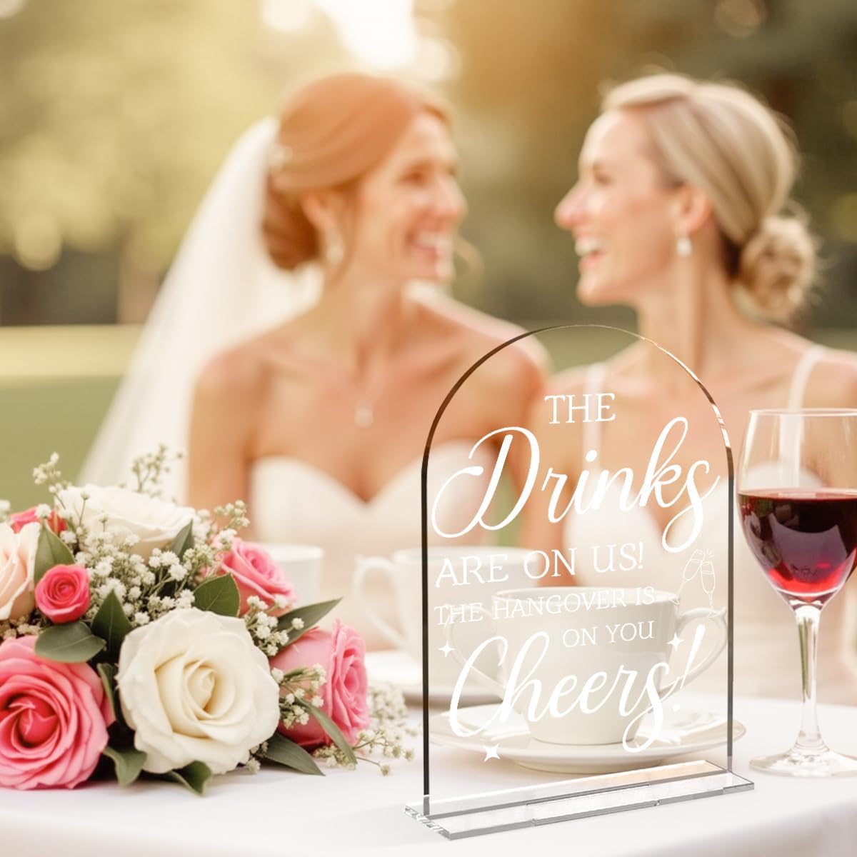 Wedding Decorations for Reception Ceremony, Wedding Clear Acrylic Table Sign for Marriage Parties Anniversaries Reception Cafe Hotel Party Bar Business Event