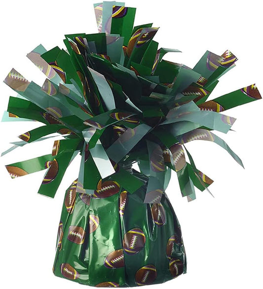 PMU Football Kisses Balloon Weights - Decorative Balloon Weight for Christmas, Thanksgiving, Birthday, Party Favors, Wedding & Baby Shower - 6oz. Football, Pkg/1