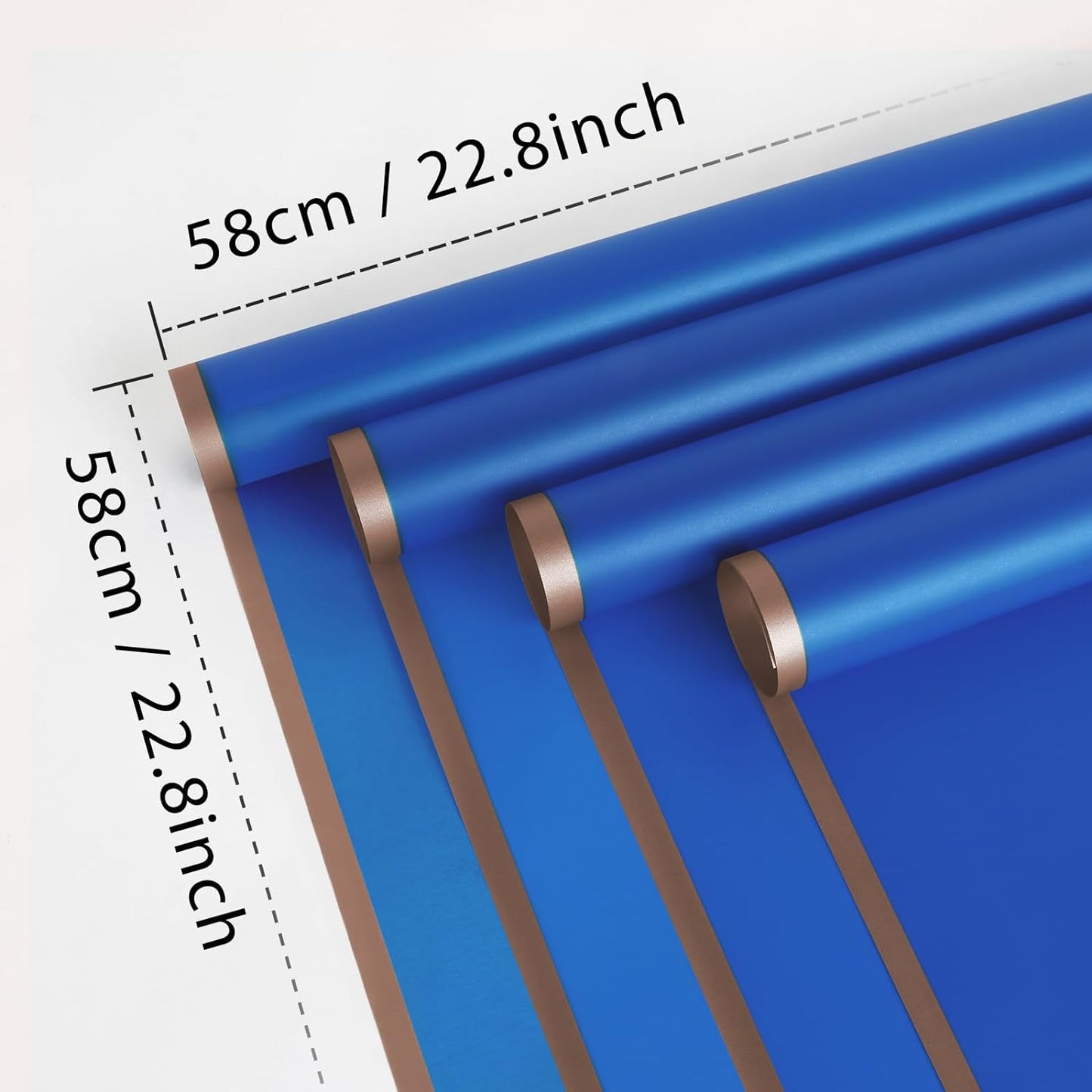 NESCCI 20 Sheet Flower Wrapping Paper - Waterproof Floral Bouquet Wrapping Paper, Florist Supplies Packaging Paper for Wedding Birthday Gift DIY (Royal blue)