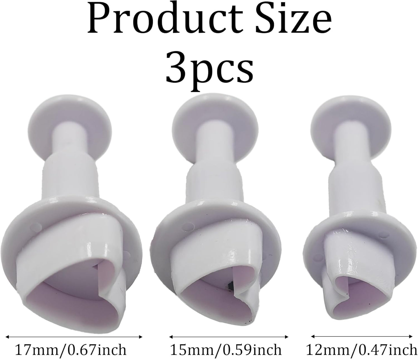 pson 3Pcs Plunger Cookie Cutter Set, Mini Plastic Biscuit Molds for Cake Decorating, Baking, Fondant, and DIY Crafts(Heart)