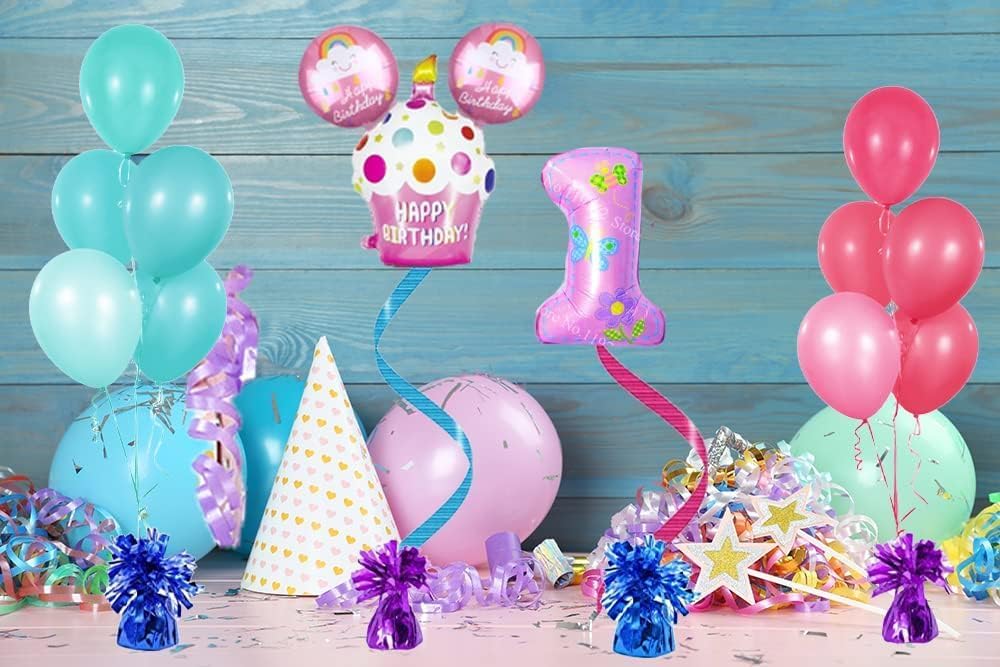 Metallic Balloon Weights, Birthday Party Favors, Novelty and Gag Gifts, 5.5" Inches, 6-Pack (Purple)