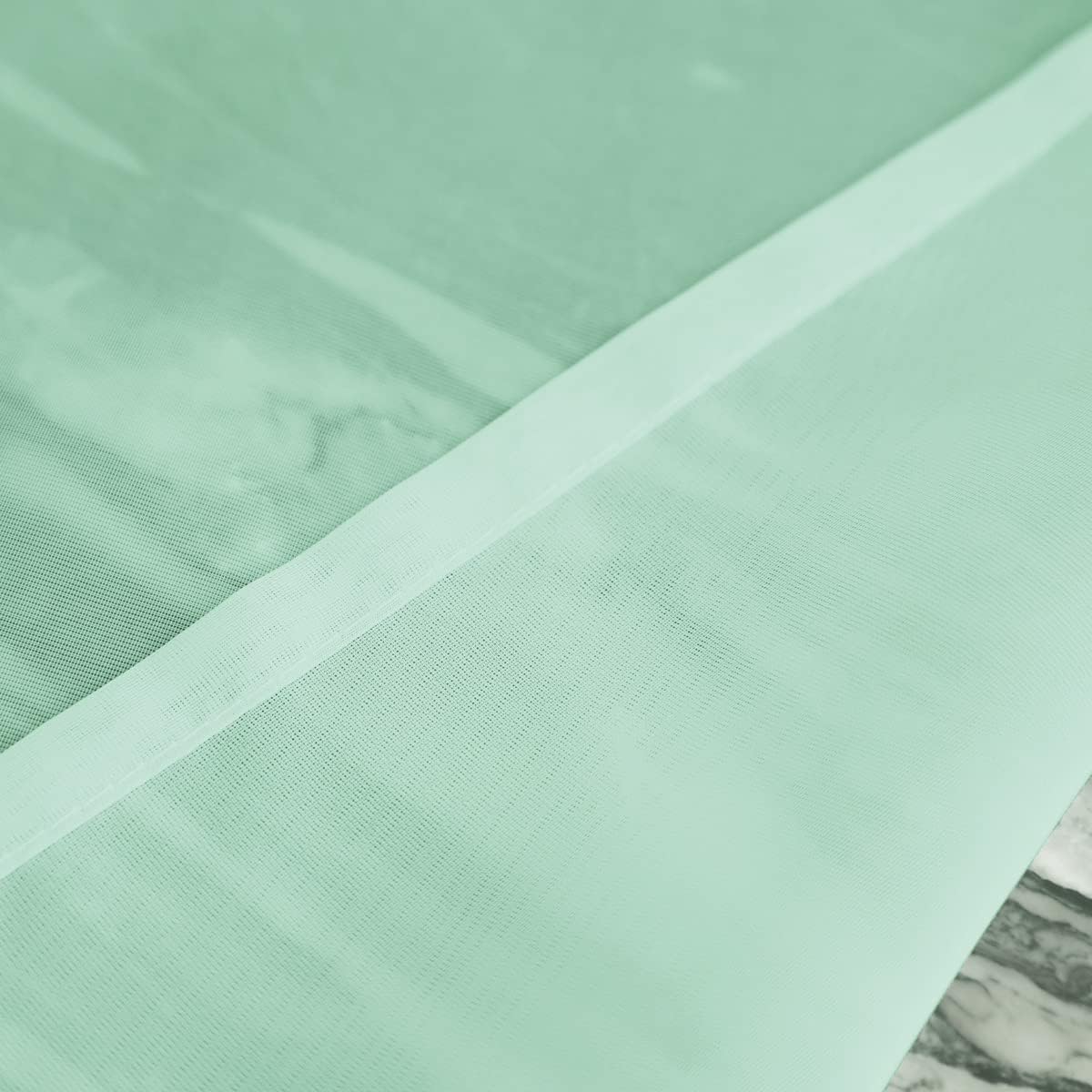 Window Light Green Sheer Curtains 84 Inches Long 2 Panels Sheer Curtain Basic Rod Pocket Panel for Bedroom Children Living Room Yard Kitchen (Light Green, 52" W x 84" L | 2 pcs)