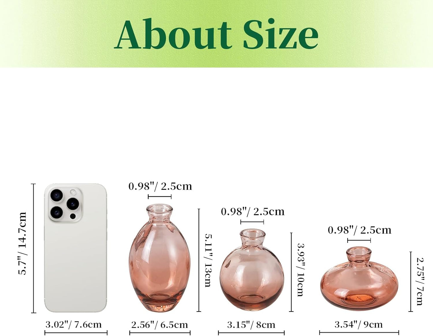 Hewory Glass Bud Vases for Centerpieces: Set of 12 Cute Pink Small Vases Handmade, Mini Flower Vase for Floral Arrangement, Tiny Decorations for Home Office Wedding Reception Party Events Table Decor