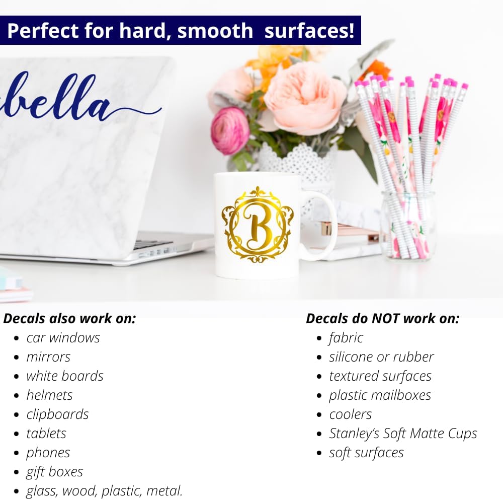 Vinyl Name Decal for Yeti Cup, Tumbler, Water Bottle, Laptop, car Window or Other Hard and Smooth Surface Your Choice of Color & Style | Decals by ADavis