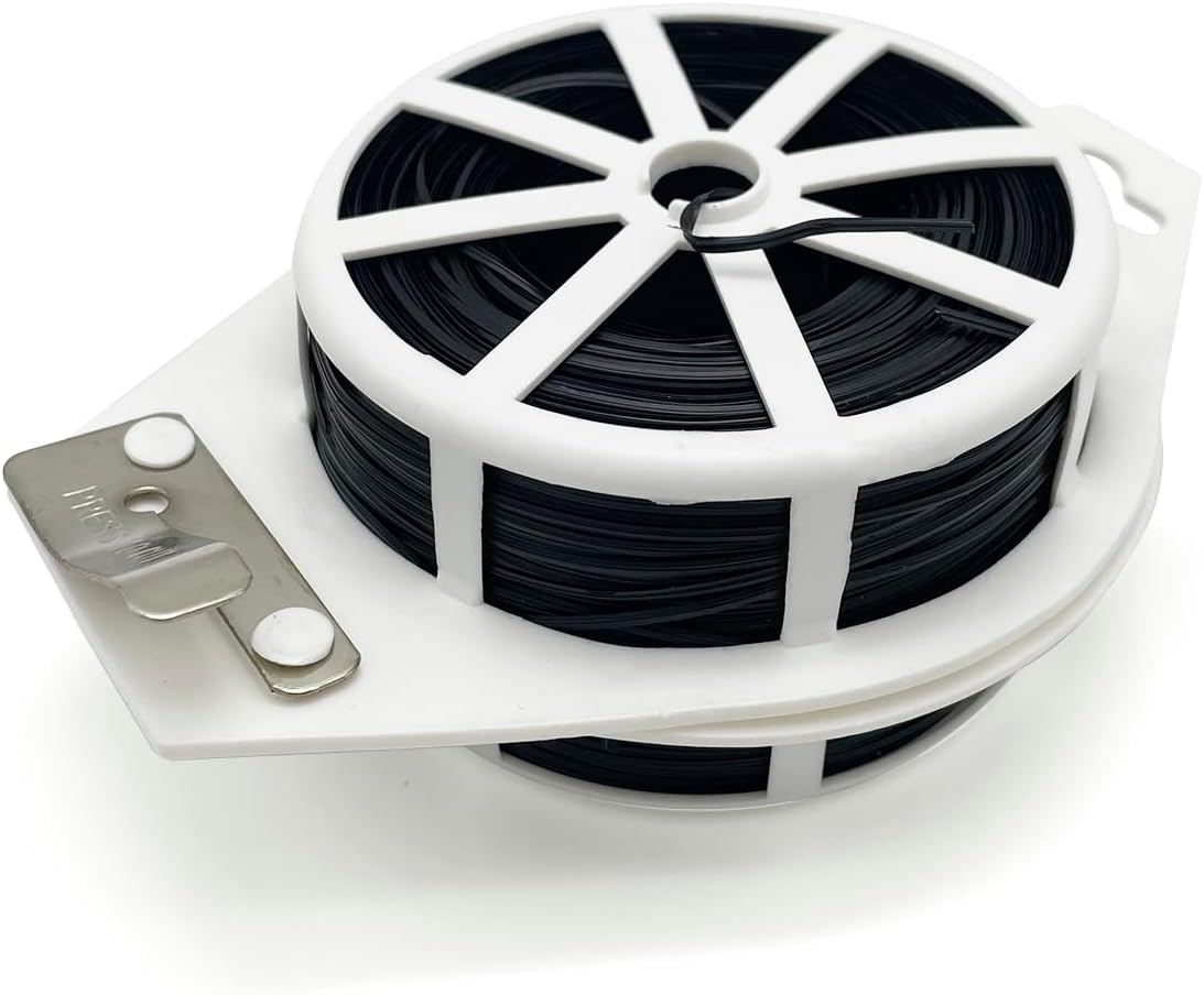 656ft (200m) Twist Ties, Garden Plant Ties with Cutter, Reusable Multifunctional Plant Ties, Fixing Vines Plant Support for Gardening Home Office(Black)