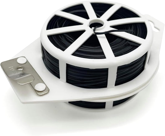 656ft (200m) Twist Ties, Garden Plant Ties with Cutter, Reusable Multifunctional Plant Ties, Fixing Vines Plant Support for Gardening Home Office(Black)