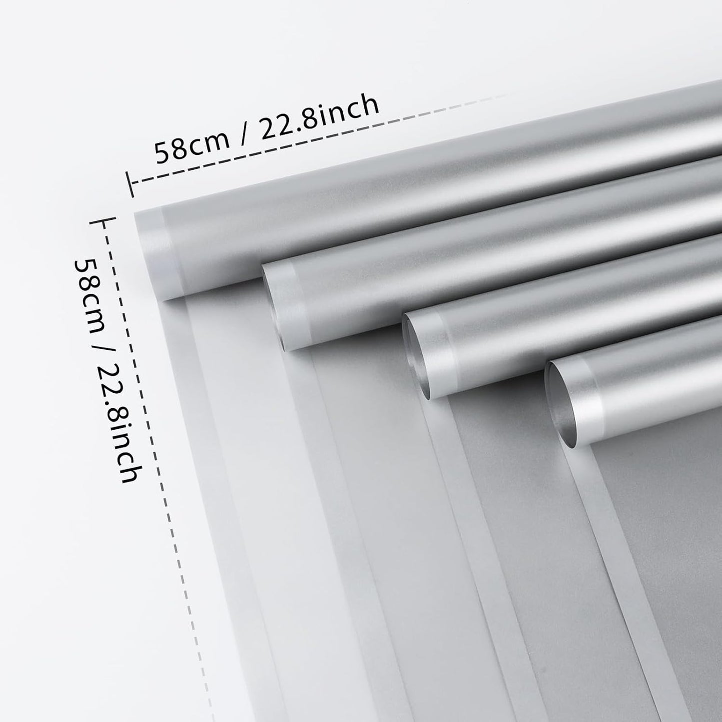 NESCCI 20 Sheet Flower Wrapping Paper - Waterproof Floral Bouquet Wrapping Paper, Florist Supplies Packaging Paper for Wedding Birthday Gift DIY (Translucent Silver)