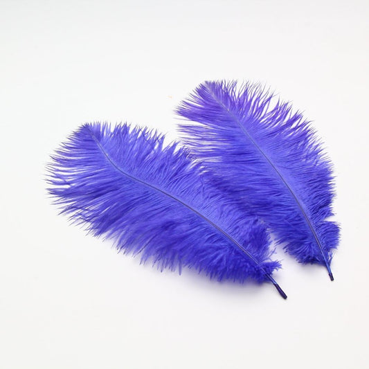 Sowder 8-10inch(20-25cm) Ostrich Feathers Plume for Wedding Centerpieces Home Decoration Pack of 10pcs(Royal Blue)