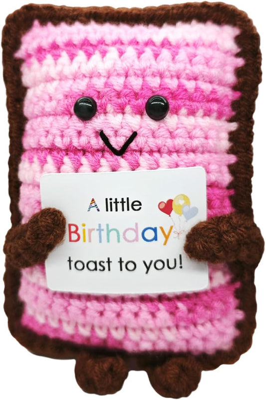 Handmade Crochet Toast Bread-Adorable Gift for Food Lovers!Birthday Present for Bakers & Breakfast Enthusiasts,Cozy Emotional Support Gift,Custom Crochet Doll for Men and Women Who Love Bread