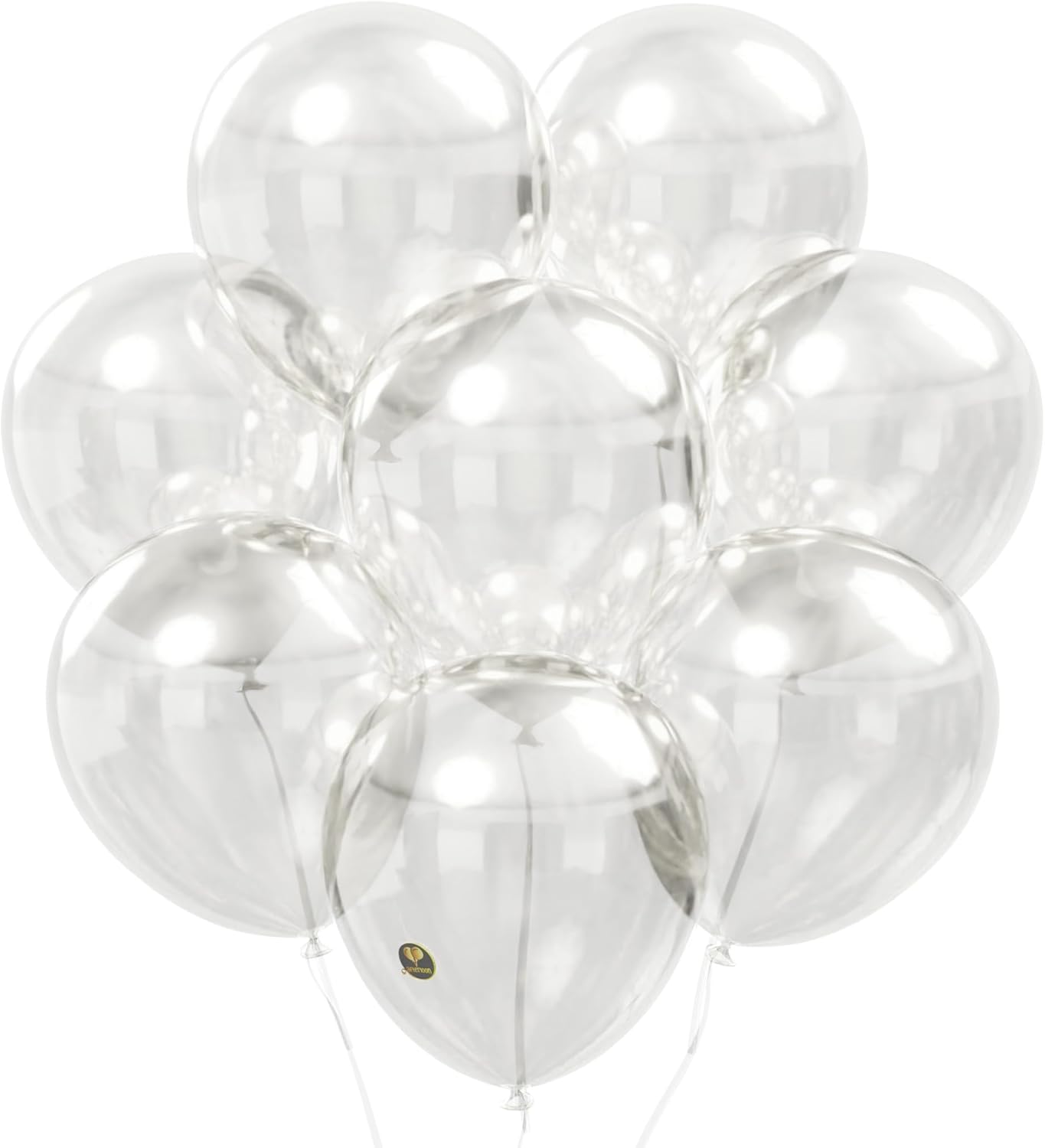 AFTERLOON® Biodegradable Balloons 50 pcs Clear 10 Inch, Transparent Color Thickened Extra Strong Latex Helium Float, for Baby Shower Gender Reveal Garland Arch Wedding Kids Birthday Party Decorations