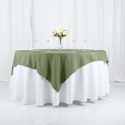 Efavormart 70" Square Linens Eucalyptus Sage Green Wholesale Linens Polyester Square Linen Tablecloth for Wedding Banquet Party Restaurant