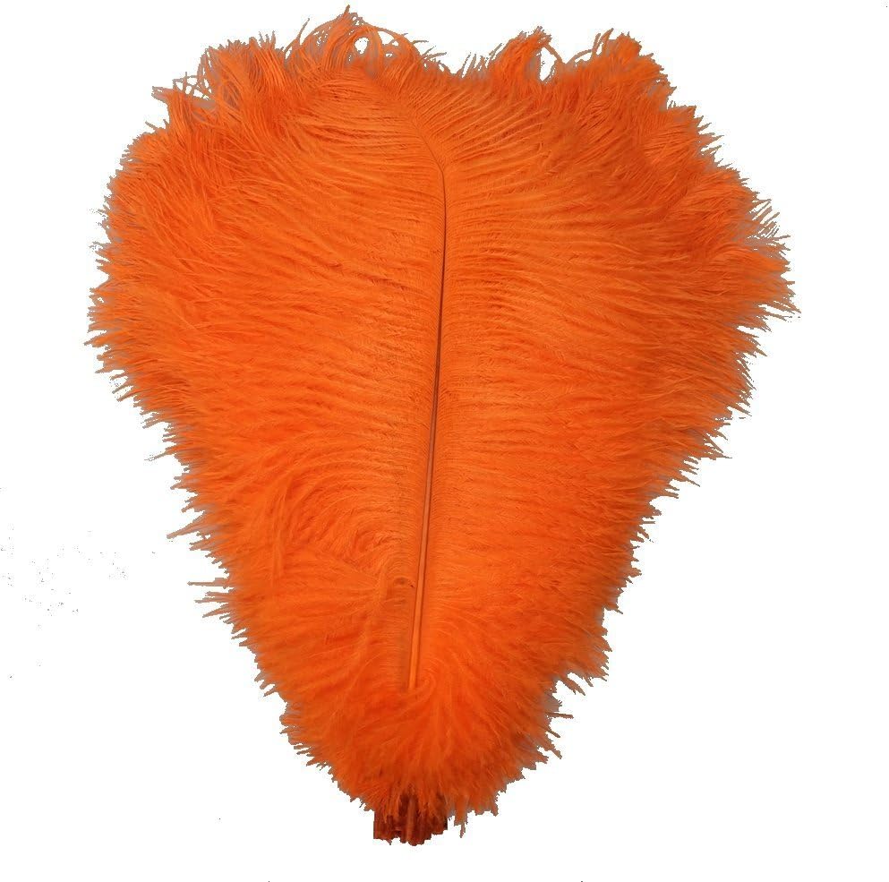 KOLIGHT® 40pcs 12''~14''(30~35cm) Natural Ostrich Feathers for DIY Home Wedding Party Office Decoration (Orange)