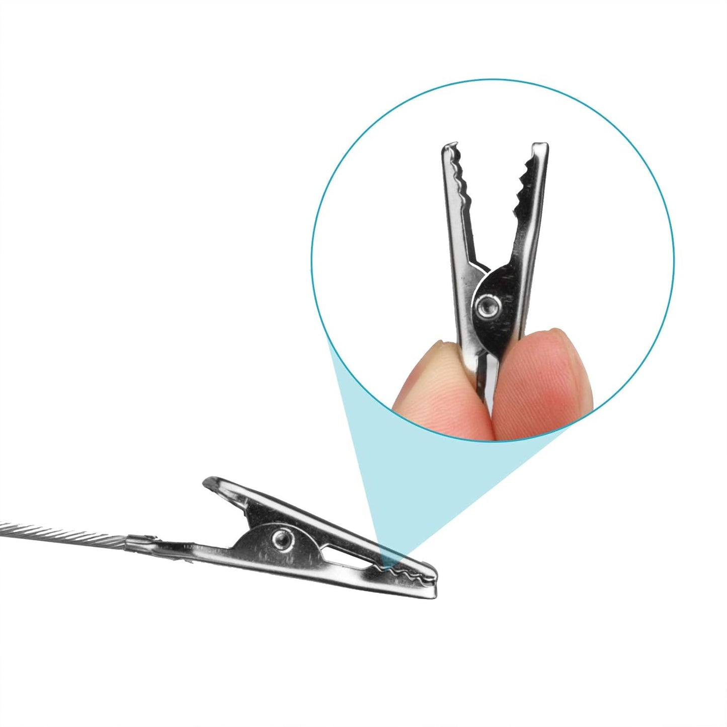 6 Pack 5 ft Steel Wall Hanging Photo Display Cable Wire Rod String with 12PCS Clips, Picture Holders for Kids Crafts, Notes