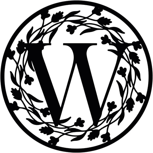 Personalized Metal Name Letter with Vines, Split Letter Monogram Wall Art Decor, Durable Steel Family Last Name, Custom Signs Indoor or Outdoor, Personalized Wedding Gifts, Housewarming Gift