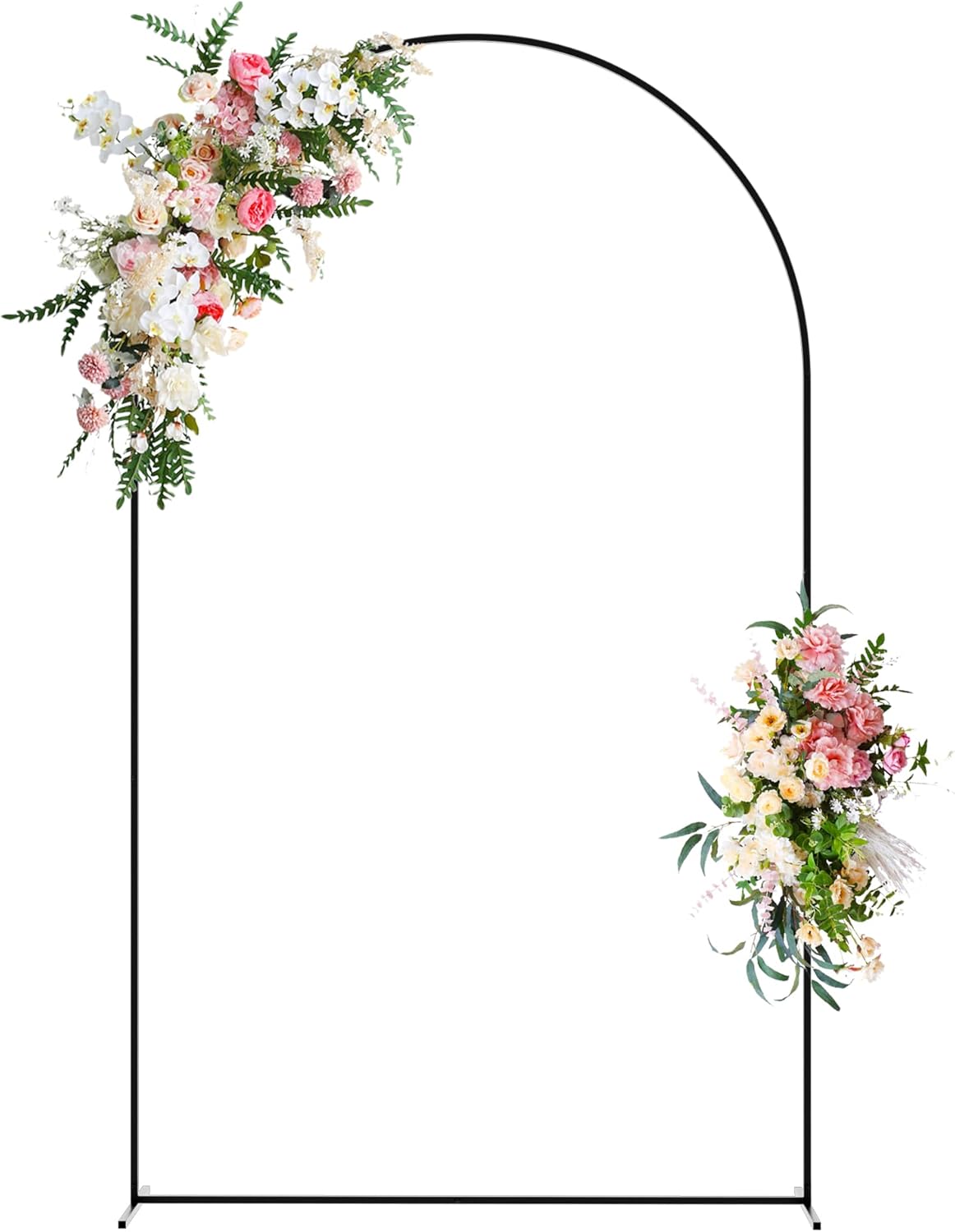 Wokceer Wedding Arch Backdrop Stand 8 FT Metal Backdrop Arch Stand for Wedding Ceremony Birthday Party Bridal Shower Floral Balloon Arch Decoration