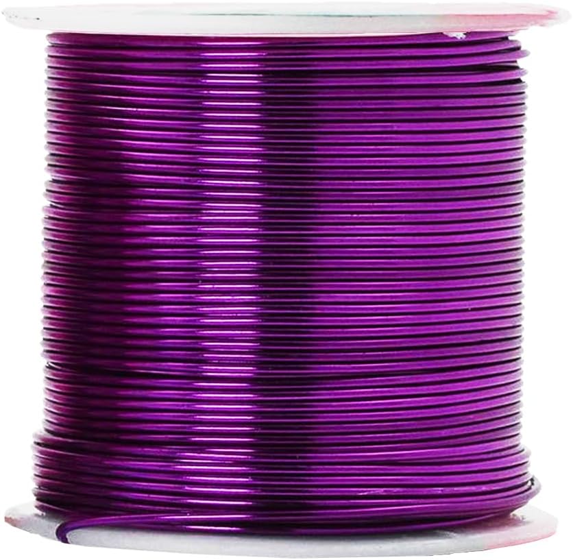 Mandala Crafts 18 Gauge Anodized Aluminum Craft Wire for Jewelry Making - 450 FT Colored Flexible Silver Lavender Purple Pink Ice Blue Turquoise Wire - Bendable for Bonsai Armature Crafting Sculpting