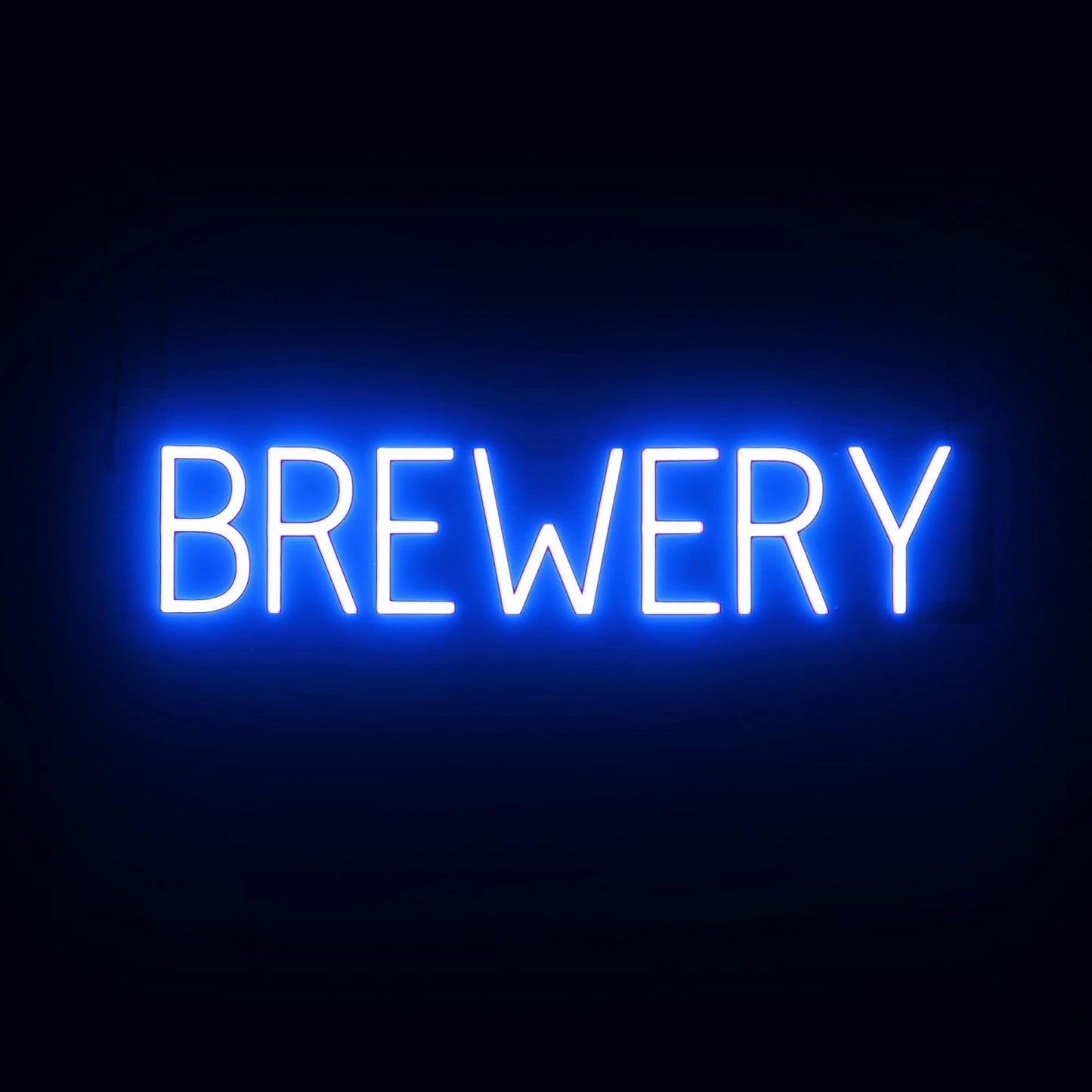 SpellBrite BREWERY Sign | Beer-Related Sign with Neon Look, Blue LED Light Source | 29.1" x 6.3"
