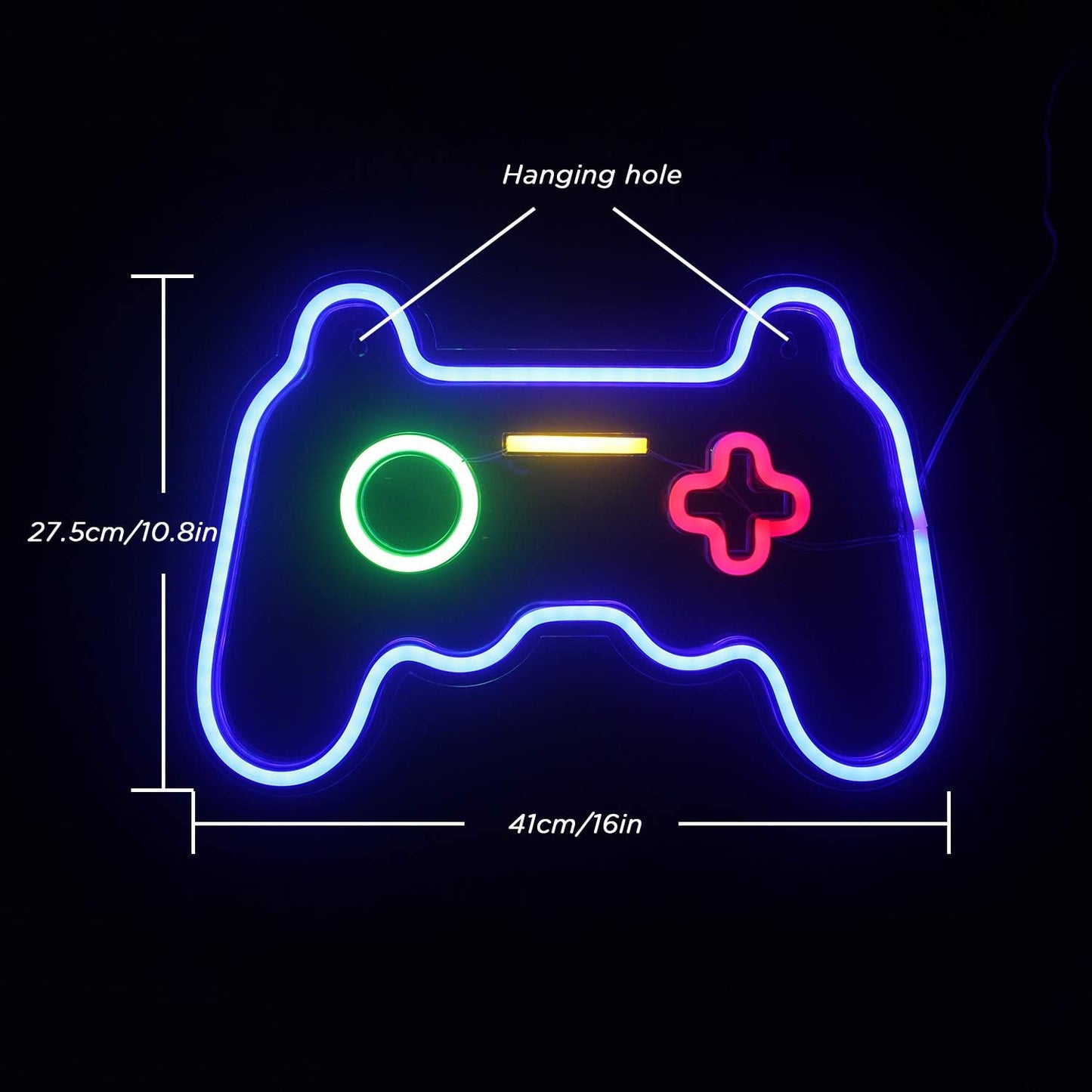 ineonlife LED Gamer Neon Sign, Gaming Room Wall Decor for Boys Teen Bedroom Decorations, Game Room Accessories and Decor Birthday Gifts (16''x 11'' / USB Powered)