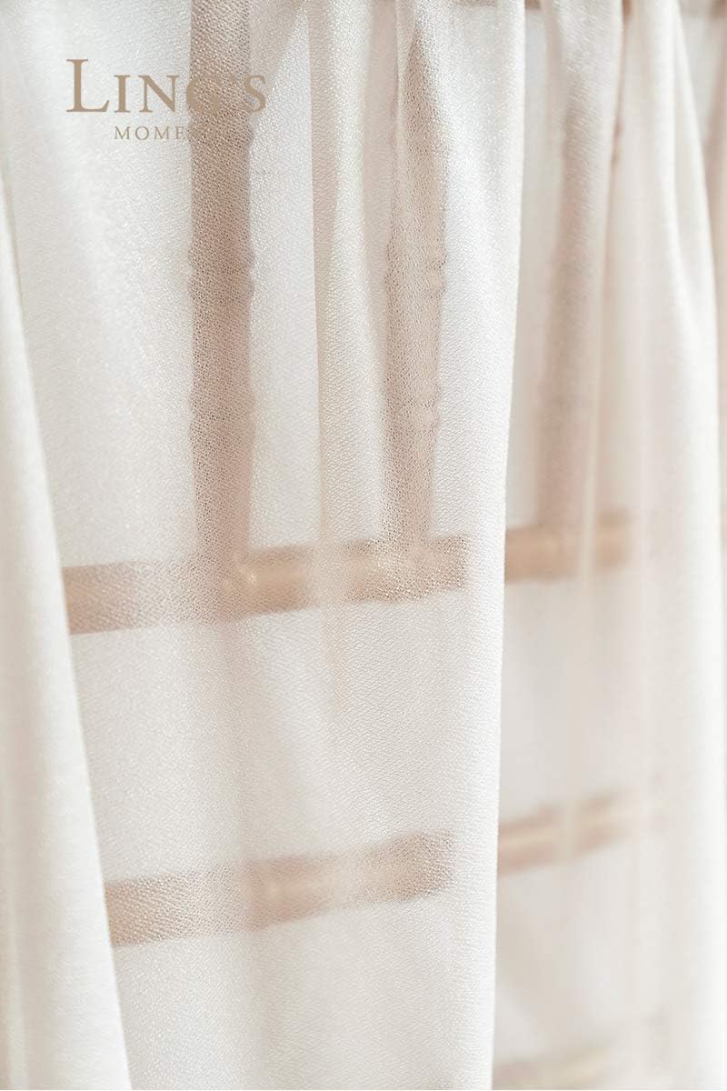 Ling's Moment Wedding Arch Draping Fabric 2 Panels 32Ft x 30" Wrinkle-Free Wedding Arch Drapes Chiffon Fabric Beige Curtain Wedding Ceremony Reception Backdrop Background Party Home Garden Decorations